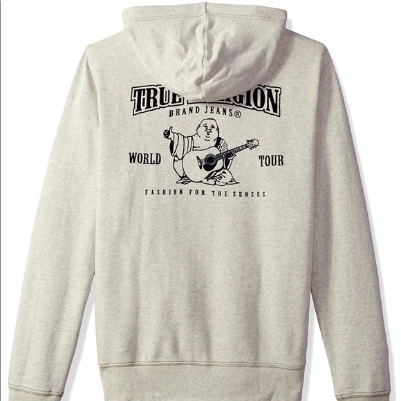 True Religion Men's Buddha Logo Zip Hoodie